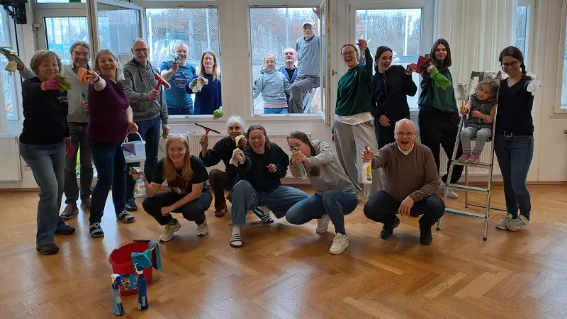Gruppenbild der Putzaktion